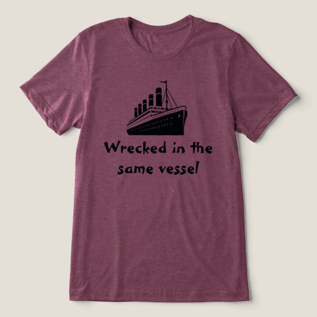 AA havererade i samma fartygsdesign T Shirt (Design Framsida)