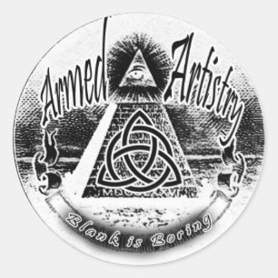 AA-Logotyp Runt Klistermärke