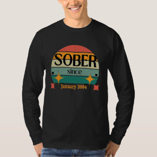 AA NA Celebrate Sobriety Since January 2004 Sober T Shirt