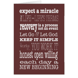 AA Ord & Slogans 2 Hälsningskort