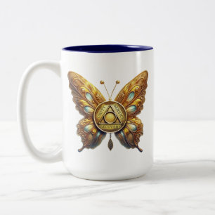 AA Prayer och Butterfly Coin Mugg