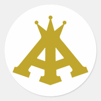 AA-real Runt Klistermärke