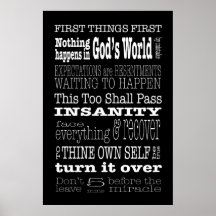 AA Slogans & Ord 1 Poster