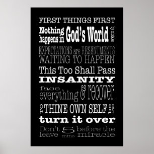 AA Slogans & Ord 1 Poster