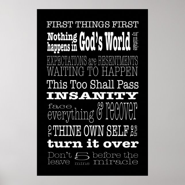 AA Slogans & Ord 1 Poster (Framsidan)