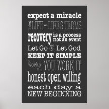 AA Slogans & Ord 2 Poster