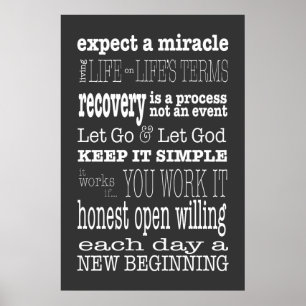 AA Slogans & Ord 2 Poster