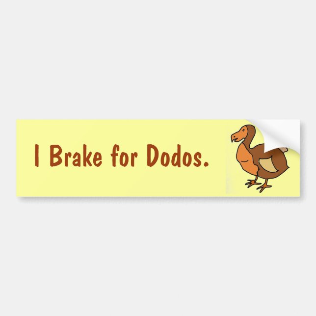 AA som jag bromsar för Dodos. Bildekal (Framsidan)