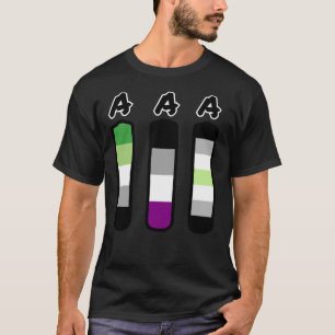 AAA aromantiska asexuella agender-batterier klassi T Shirt