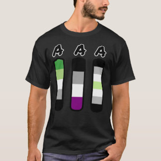 AAA aromantiska asexuella agender-batterier klassi T Shirt