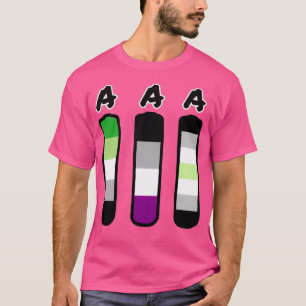 AAA aromantiska asexuella agender-batterier T Shirt
