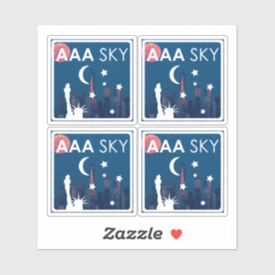 AAA HIMLAR Sticker 4-upp Klistermärken