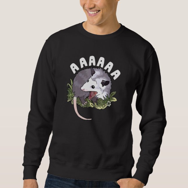 AAAAAA Stressat possum-dank-PM Lång Ärmad Tröja (Framsida)