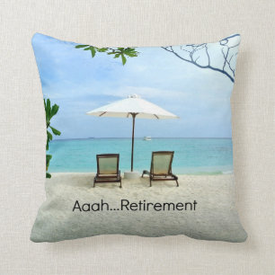 Aaah..pension, avslappnande strandscen kudde
