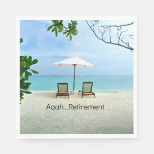 Aaah..pension, avslappnande strandscen. pappersservett