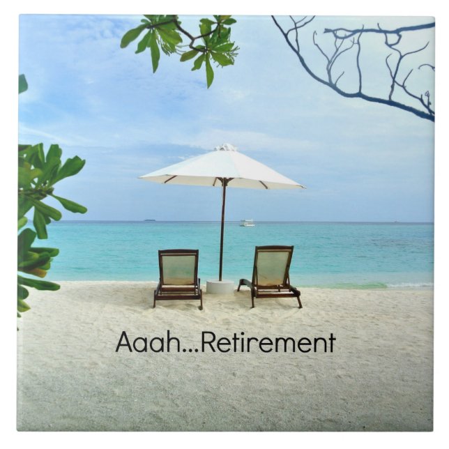 Aaah..pension, Avslaxning vid stranden Kakelplatta (Framsidan)