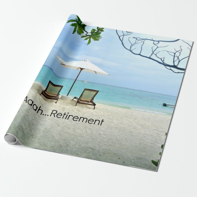 Aaah..pension, Avslaxning vid stranden Presentpapper (Utrullad)