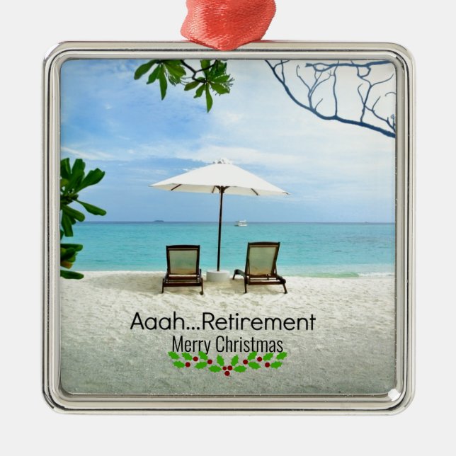 Aaah..pension...God jul Julgransprydnad Metall (Framsidan)