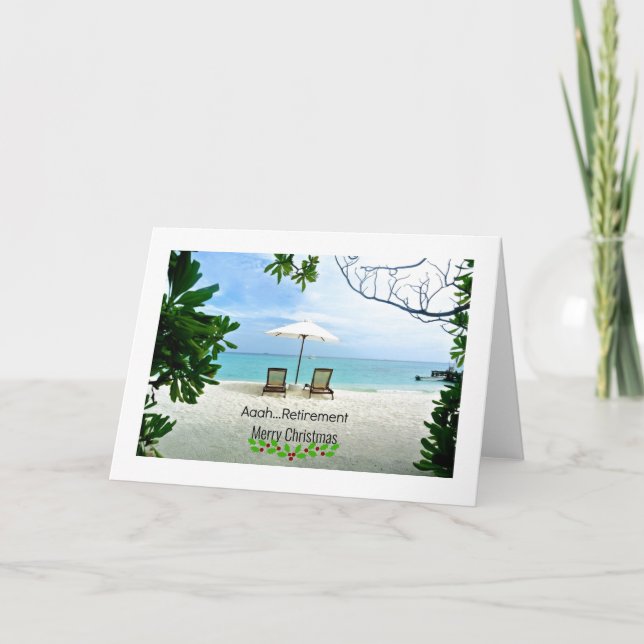 Aaah...Pension, julhälsningar Kort (Framsida)