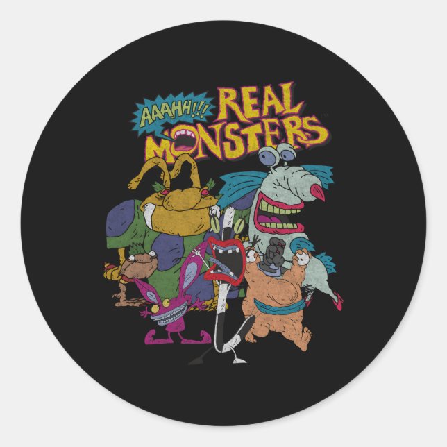 Aaahh Real Monsters alla tecken Runt Klistermärke (Framsida)