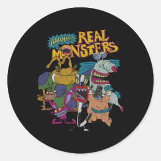 Aaahh Real Monsters alla tecken Runt Klistermärke