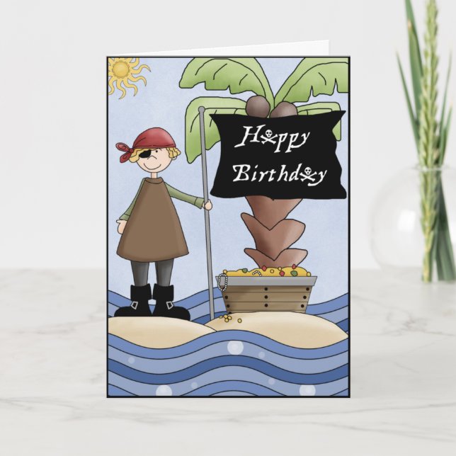 Aaargh Matey Birthday-hälsningskort Kort (Framsida)