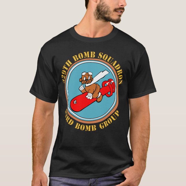AAC - 329:e Bomb Squadron,93:e Bomb Group - WWII T Shirt (Framsida)