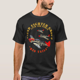 AAC - 332nd Fighter Group - 12:e AF - Red Svan T Shirt