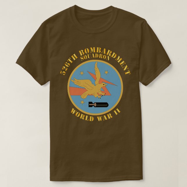 AAC 526th Bombardment Squadron WWII X T Shirt (Design framsida)