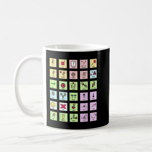 AAC Core Board Tal Pathology Tal Therapist Kaffemugg (Vänster)