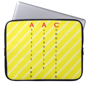 AAC-etikett gul Laptop Fodral