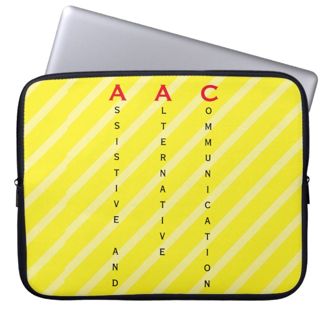 AAC-etikett gul Laptop Fodral (Framsidan)