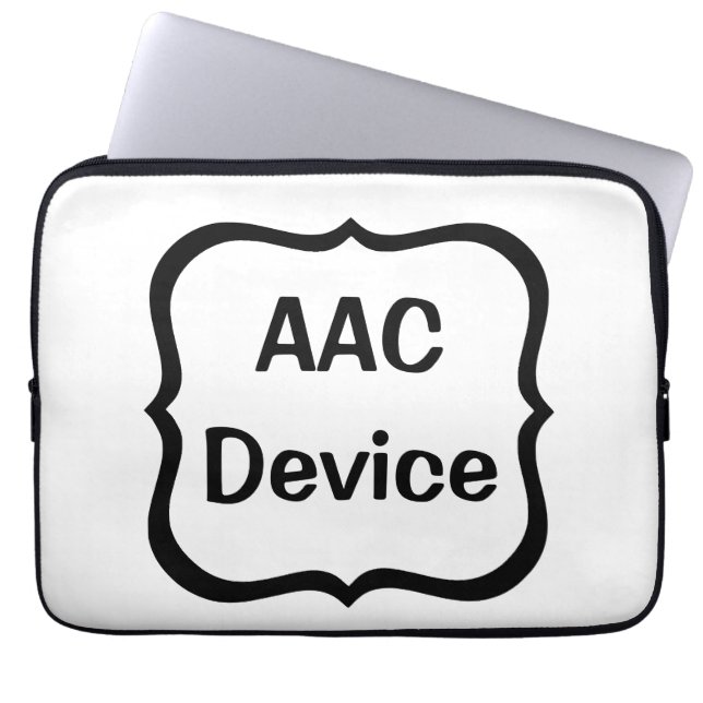 AAC-etikett svart Laptop Fodral (Framsidan)