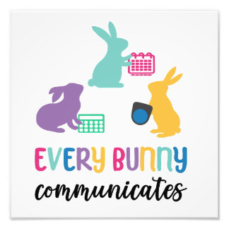 AAC-Påskharn "Varje bunny kommuniates" poster