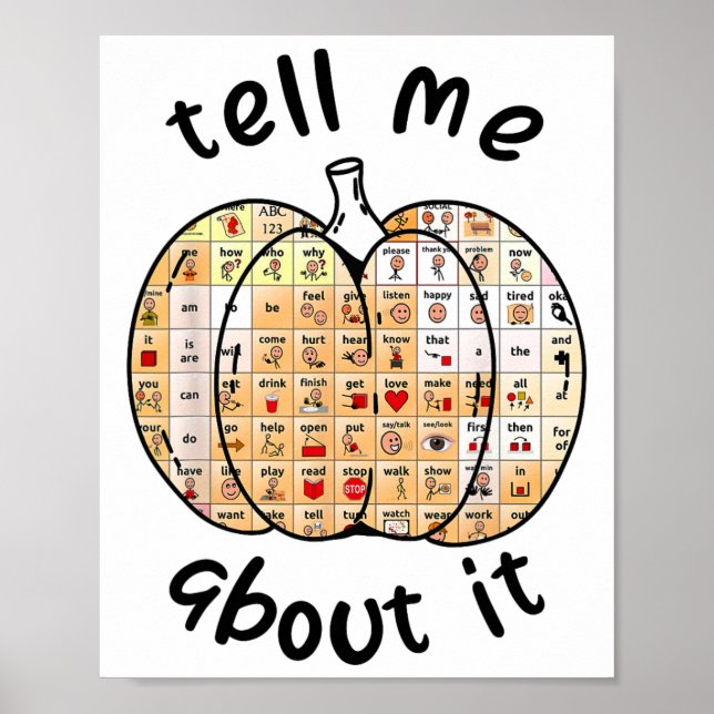 Aac Pumpkin berättar om Tal-patologin Sped Poster (Framsidan)