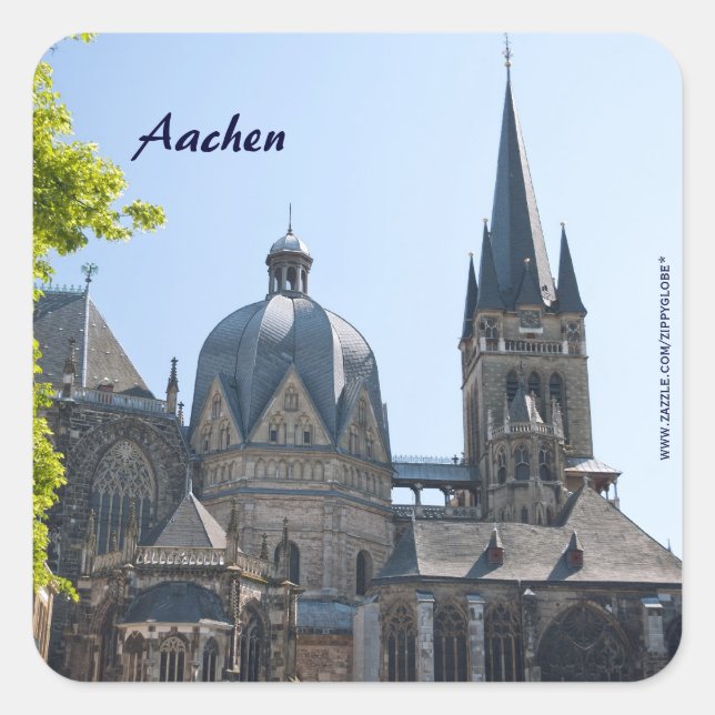 Aachen Fyrkantigt Klistermärke (Framsida)