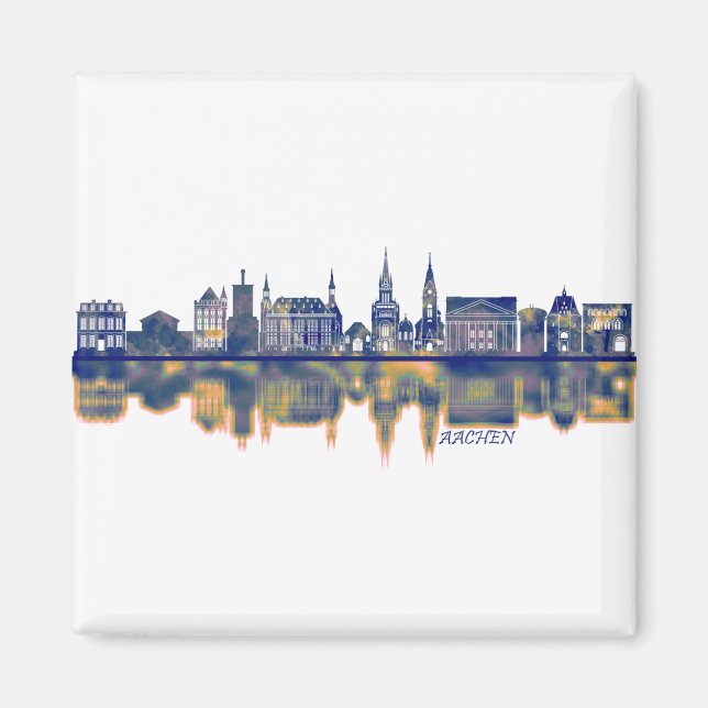 Aachen Skyline Magnet (Framsidan)