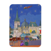 Aachen Tyskland julkonst Kväll