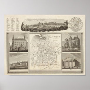 Aachen, Tyskland Poster