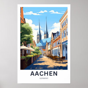 Aachen Tyskland reseutskrift Poster