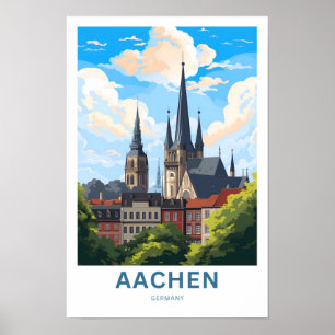 Aachen Tyskland reseutskrift Poster