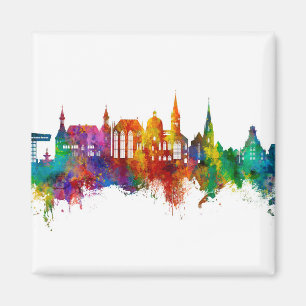 Aachen Tyskland Skyline Magnet