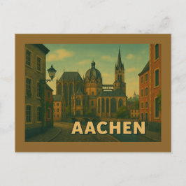 Aachen Tyskland Stad Konst Vykort