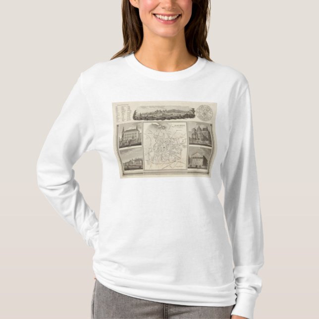 Aachen Tyskland T Shirt (Framsida)