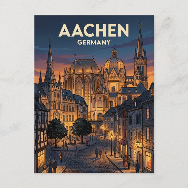 Aachen Tyskland Vykort (Framsida)