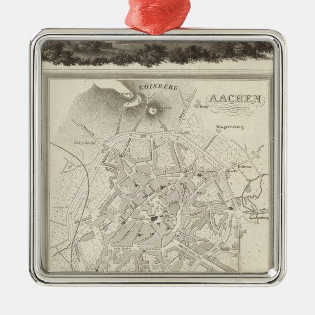 Aachen, Tysklandare Julgransprydnad Metall (Framsidan)