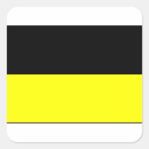 Aachen Tysklandflagga Fyrkantigt Klistermärke