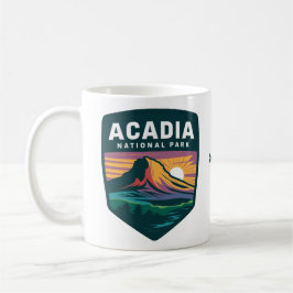Aadia National Park Sunset Badge Illustration Kaffemugg