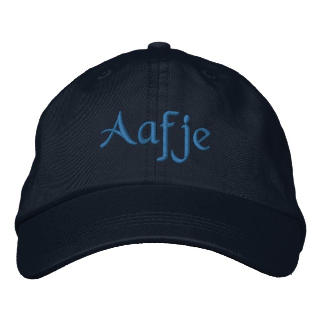 Aafje Personlig Blue Embroized Baseball Cap Broderad Keps (Framsida)