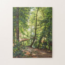 Aagaard Forest Stream Landscape Painting Pussel